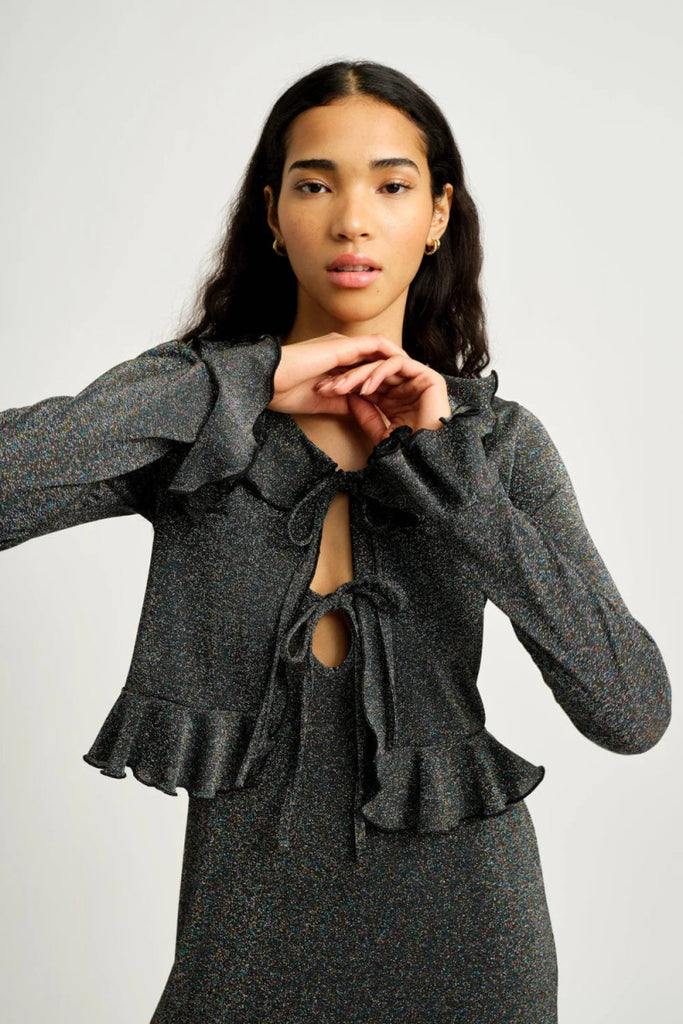 Eliza Faulkner Carole Cardigan - Black Shimmer (Online Exclusive) - Victoire BoutiqueEliza FaulknerShirts & Tops Ottawa Boutique Shopping Clothing