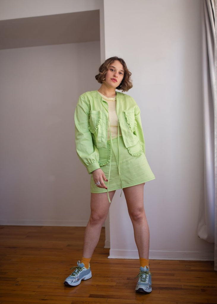 Eliza Faulkner Carrie Jacket (Pistachio Green Twill) - Victoire BoutiqueEliza FaulknerTops Ottawa Boutique Shopping Clothing