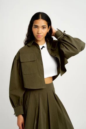 Eliza Faulkner Charlie Jacket - Khaki (Online Exclusive) - Victoire BoutiqueEliza FaulknerJacket Ottawa Boutique Shopping Clothing