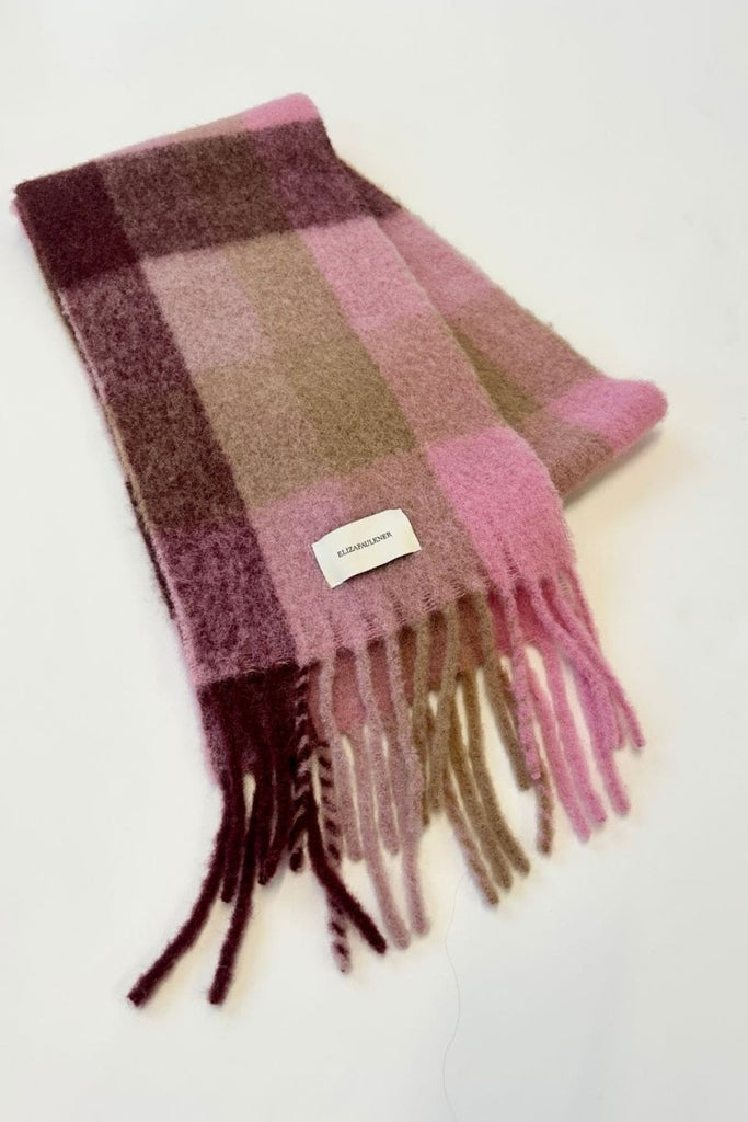 Eliza Faulkner Checked Mohair Scarf (Pink) - Victoire BoutiqueEliza FaulknerAccessories Ottawa Boutique Shopping Clothing