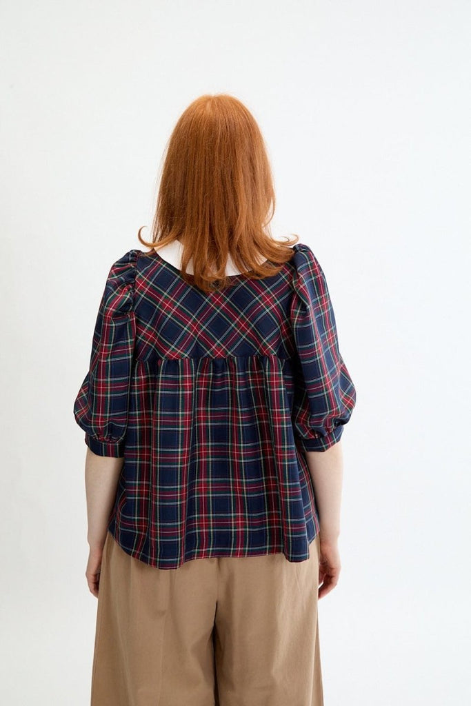 Eliza Faulkner Chloe Top - Navy Plaid (In Store) - Victoire BoutiqueEliza FaulknerShirts & Tops Ottawa Boutique Shopping Clothing