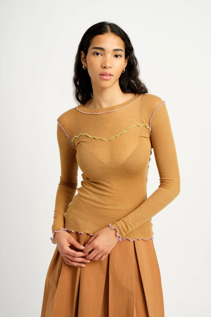 Eliza Faulkner Delia Top (Camel) - Victoire BoutiqueEliza FaulknerTops Ottawa Boutique Shopping Clothing