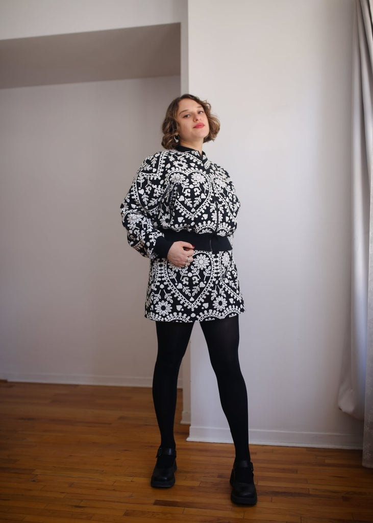 Eliza Faulkner Frida Jacket - Black and White Jacquard (Online Exclusive) - Victoire BoutiqueEliza FaulknerTops Ottawa Boutique Shopping Clothing