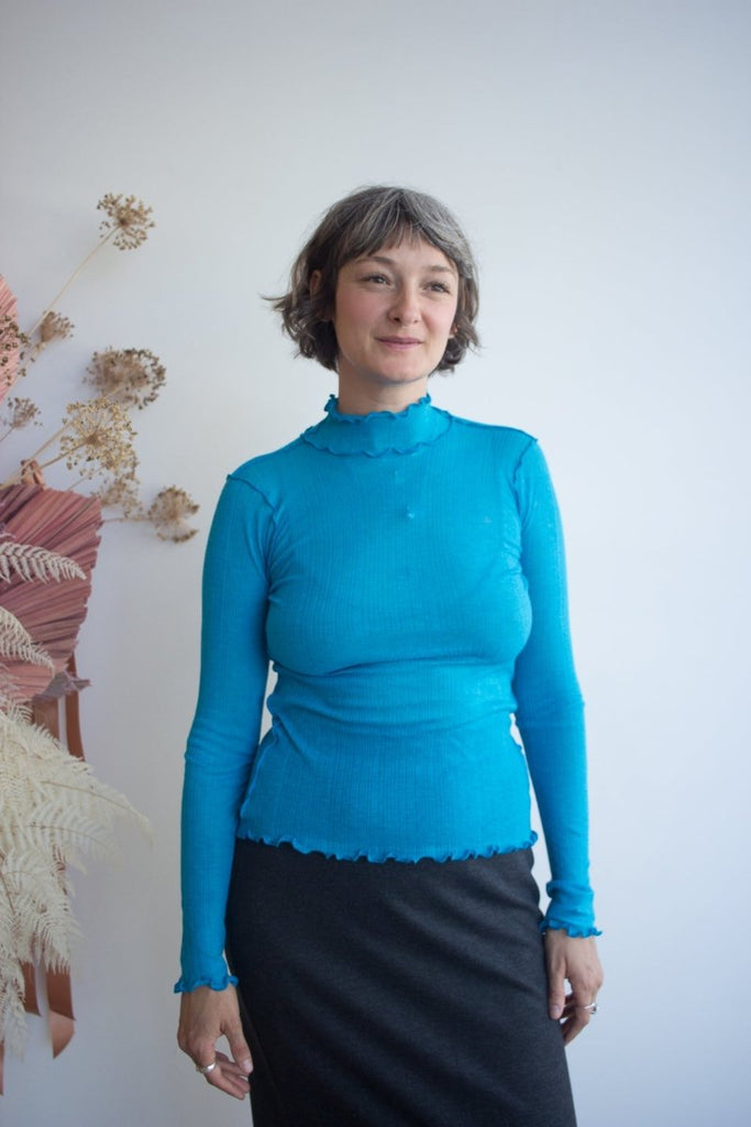 Eliza Faulkner Jane Turtleneck - Blue (Online Exclusive) - Victoire BoutiqueEliza FaulknerTops Ottawa Boutique Shopping Clothing