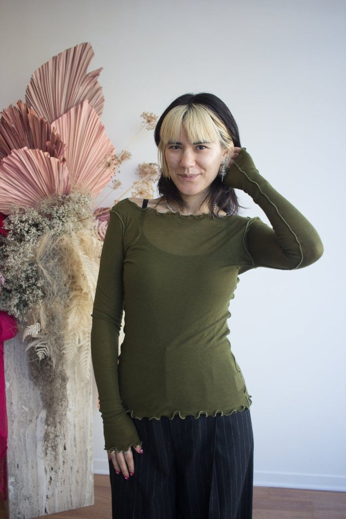 Eliza Faulkner Jess Top - Dark Green (Online Exclusive) - Victoire BoutiqueEliza FaulknerTops Ottawa Boutique Shopping Clothing