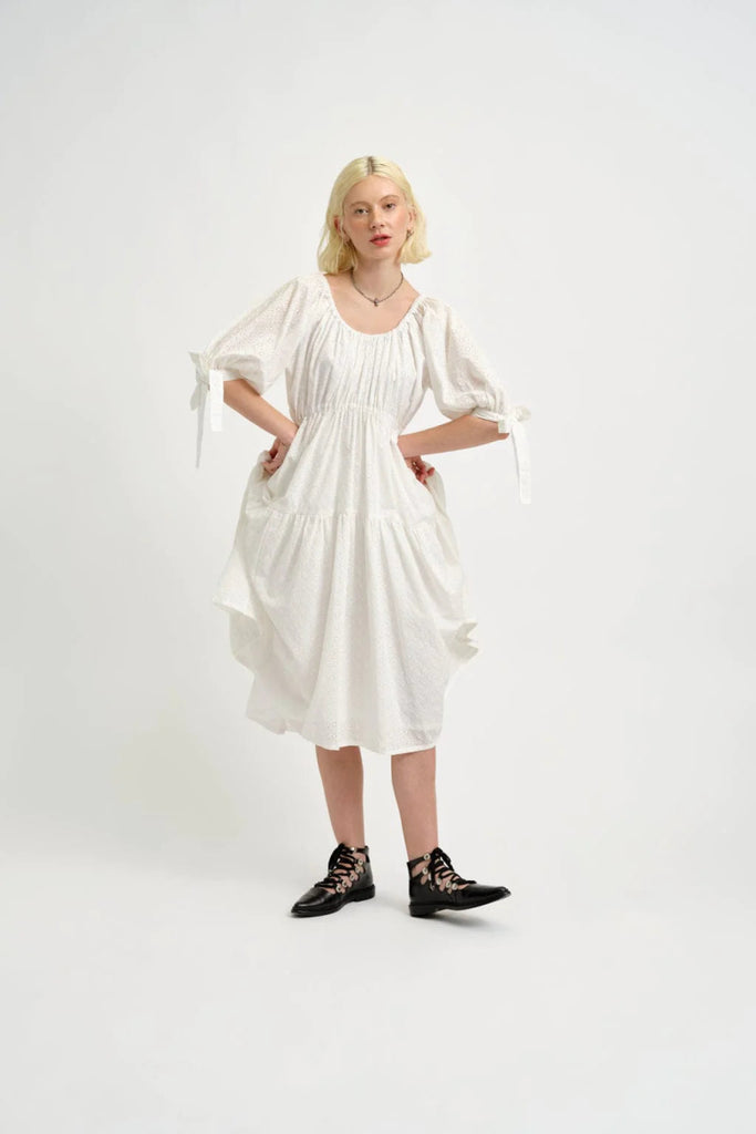 Eliza Faulkner Jolen Dress (White Eyelet) - Victoire BoutiqueEliza FaulknerDresses Ottawa Boutique Shopping Clothing