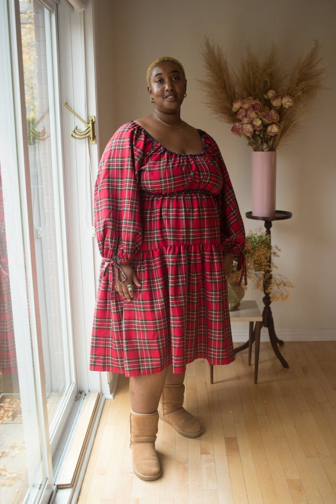 Eliza Faulkner Josie Long Dress (Red Plaid) - Victoire BoutiqueEliza FaulknerDresses Ottawa Boutique Shopping Clothing