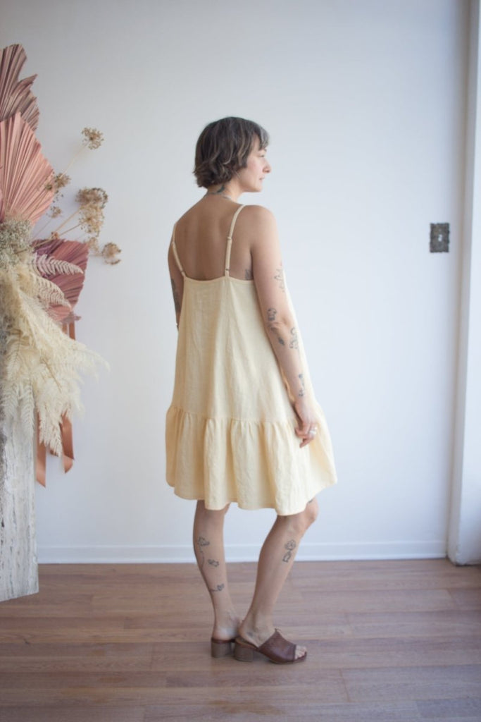 Eliza Faulkner Kaia Dress - Butter Yellow Linen (In - Store) - Victoire BoutiqueEliza FaulknerDresses Ottawa Boutique Shopping Clothing