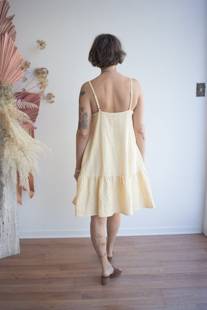 Eliza Faulkner Kaia Dress - Butter Yellow Linen (In - Store) - Victoire BoutiqueEliza FaulknerDresses Ottawa Boutique Shopping Clothing