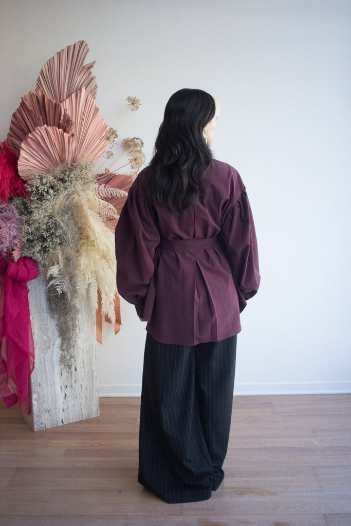 Eliza Faulkner Lavoy Pant - Black Pinstripe (Online Exclusive) - Victoire BoutiqueEliza FaulknerBottoms Ottawa Boutique Shopping Clothing