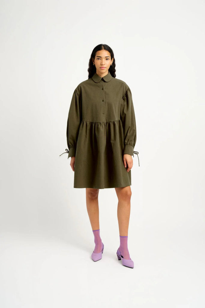 Eliza Faulkner Loretta Dress - Khaki (Online Exclusive) - Victoire BoutiqueEliza FaulknerDresses Ottawa Boutique Shopping Clothing