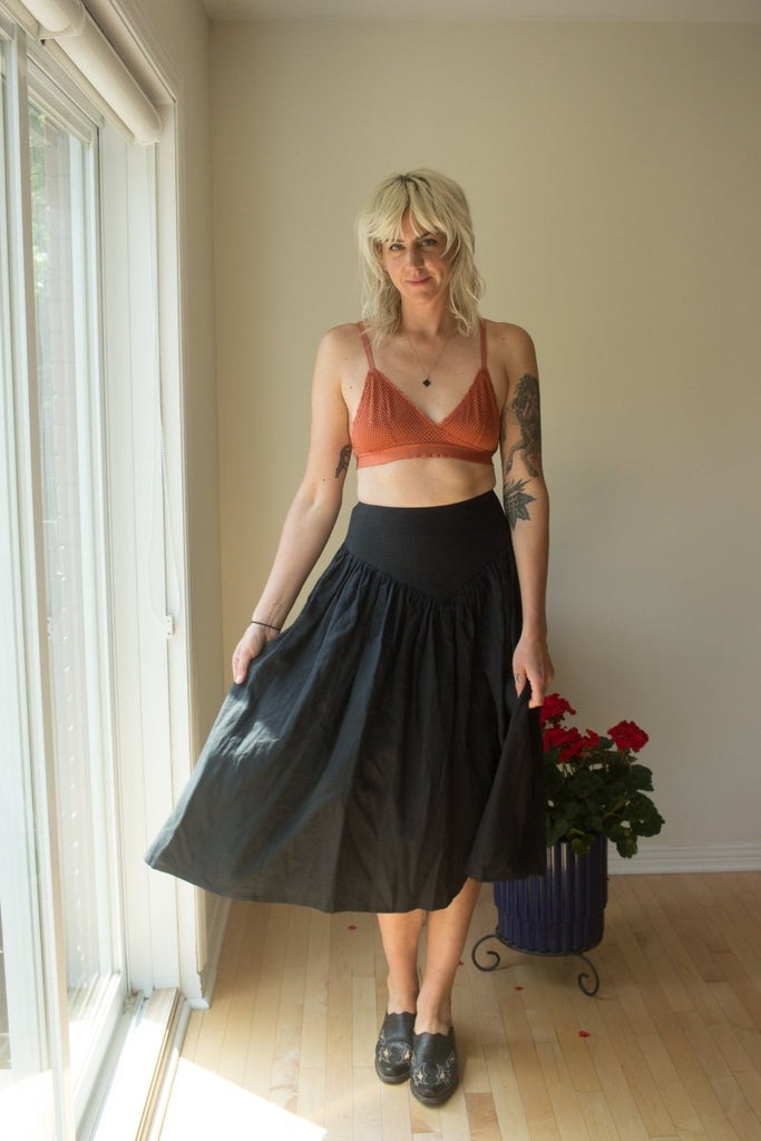 Eliza Faulkner Lucille Skirt (Black Linen) - Victoire BoutiqueEliza FaulknerBottoms Ottawa Boutique Shopping Clothing