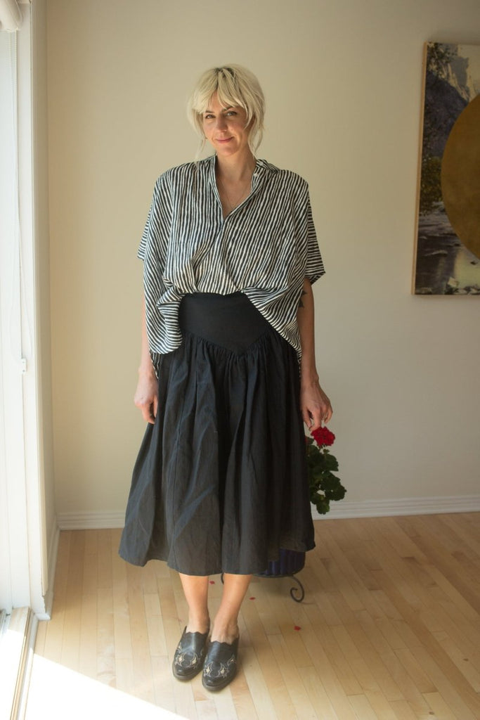 Eliza Faulkner Lucille Skirt (Black Linen) - Victoire BoutiqueEliza FaulknerBottoms Ottawa Boutique Shopping Clothing