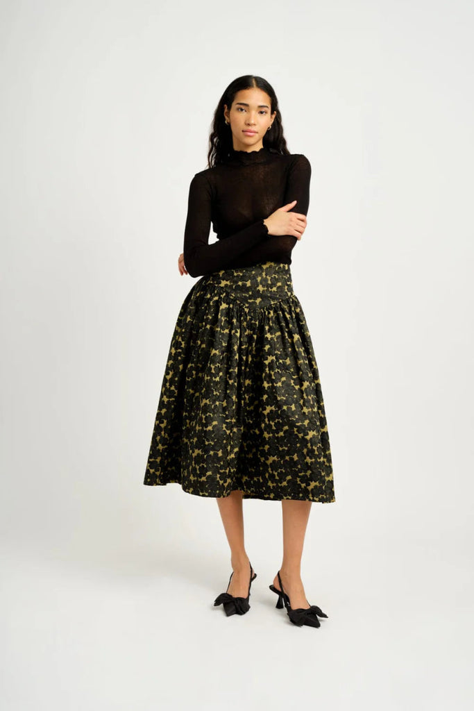 Eliza Faulkner Lucille Skirt (Chartreuse Jacqaurd) - Victoire BoutiqueEliza FaulknerBottoms Ottawa Boutique Shopping Clothing