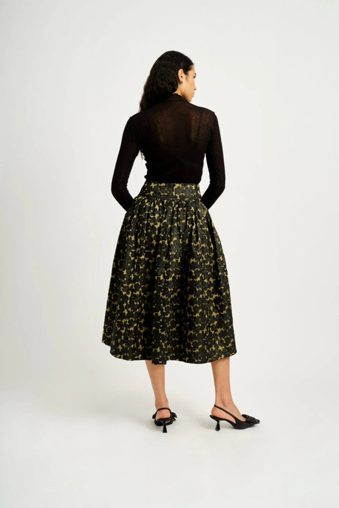 Eliza Faulkner Lucille Skirt (Chartreuse Jacqaurd) - Victoire BoutiqueEliza FaulknerBottoms Ottawa Boutique Shopping Clothing