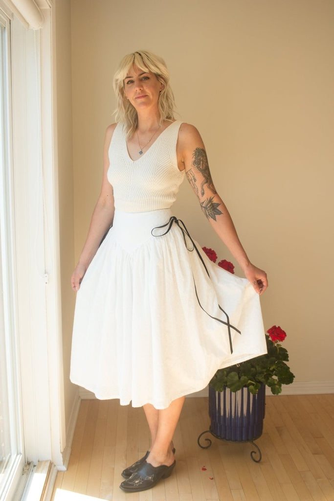 Eliza Faulkner Lucille Skirt (White Eyelet) - Victoire BoutiqueEliza FaulknerBottoms Ottawa Boutique Shopping Clothing