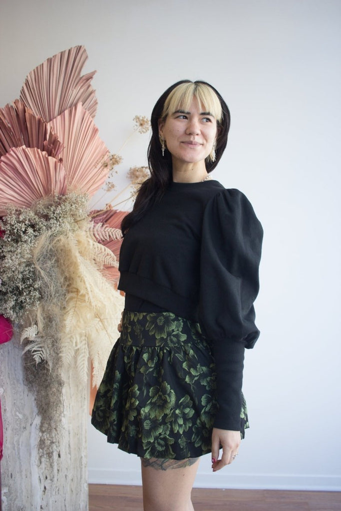 Eliza Faulkner Olivia Skirt - Green Floral (Online Exclusive) - Victoire BoutiqueEliza FaulknerSkirts Ottawa Boutique Shopping Clothing