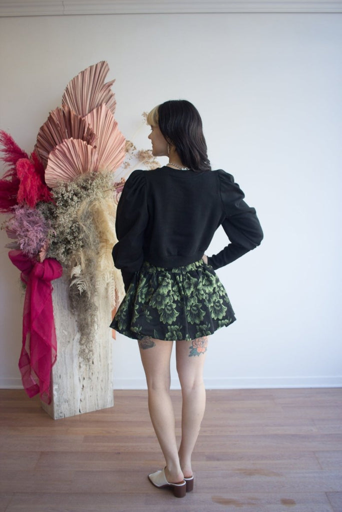 Eliza Faulkner Olivia Skirt - Green Floral (Online Exclusive) - Victoire BoutiqueEliza FaulknerSkirts Ottawa Boutique Shopping Clothing