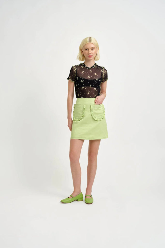 Eliza Faulkner Remy Tee (Black Floral Mesh) - Victoire BoutiqueEliza FaulknerTops Ottawa Boutique Shopping Clothing