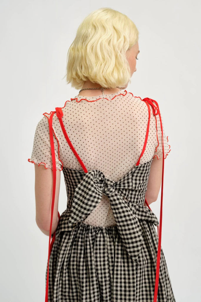 Eliza Faulkner Remy Tee (Cream Polkadot Mesh) - Victoire BoutiqueEliza FaulknerTops Ottawa Boutique Shopping Clothing