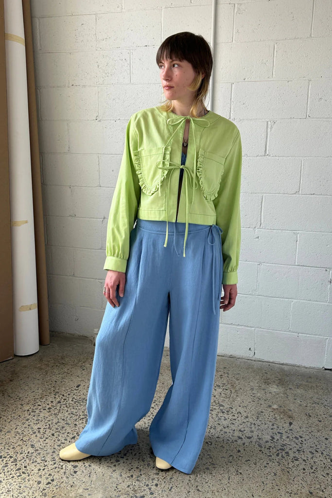 Eliza Faulkner Romy Pant (Blue Linen) - Victoire BoutiqueEliza FaulknerBottoms Ottawa Boutique Shopping Clothing