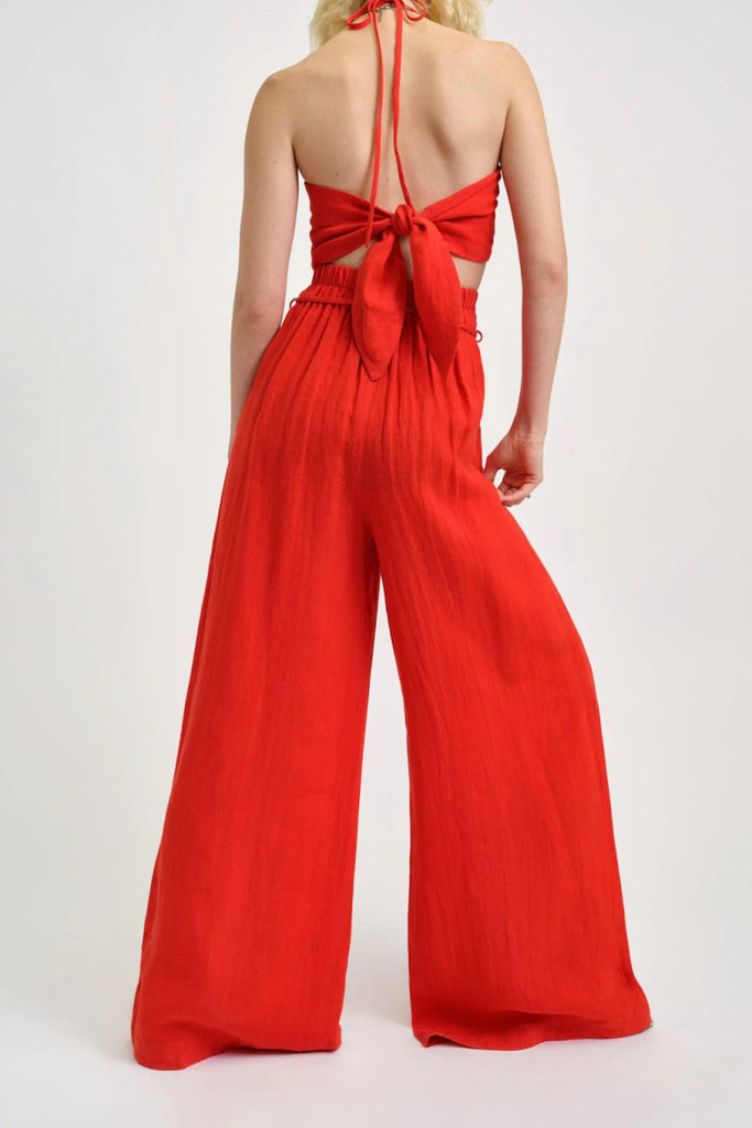 Eliza Faulkner Romy Pant (Red Linen) - Victoire BoutiqueEliza FaulknerBottoms Ottawa Boutique Shopping Clothing