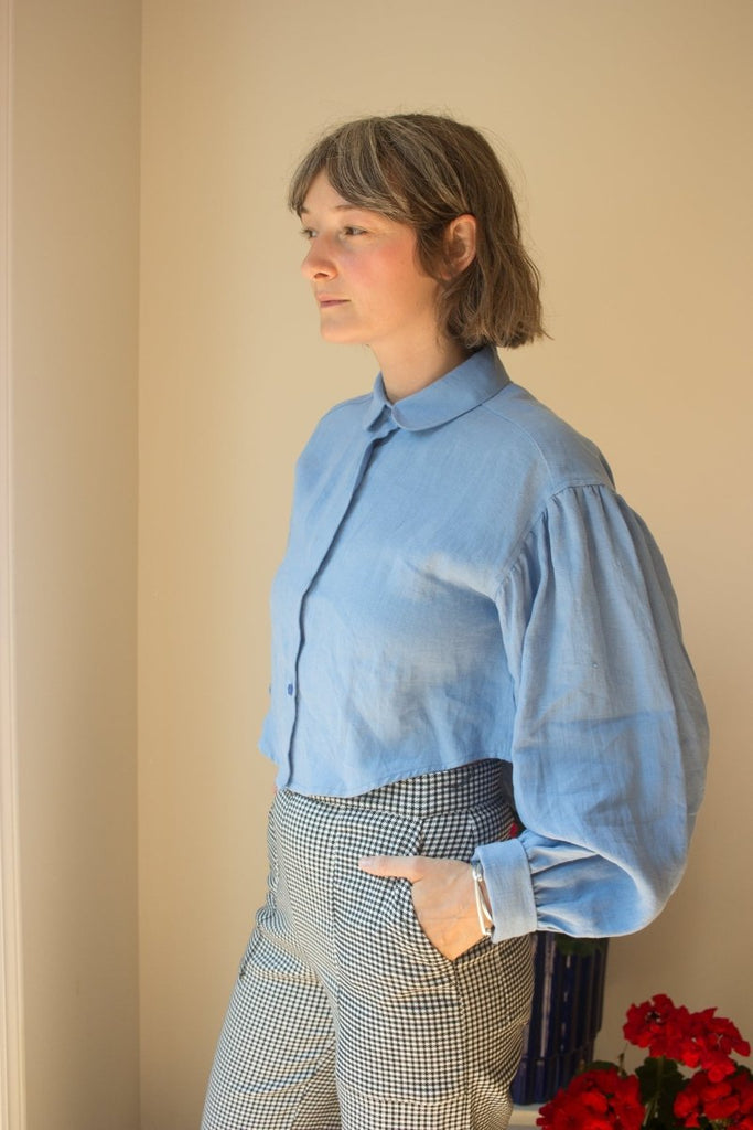 Eliza Faulkner Tabitha Shirt (Blue Linen) - Victoire BoutiqueEliza FaulknerShirts & Tops Ottawa Boutique Shopping Clothing