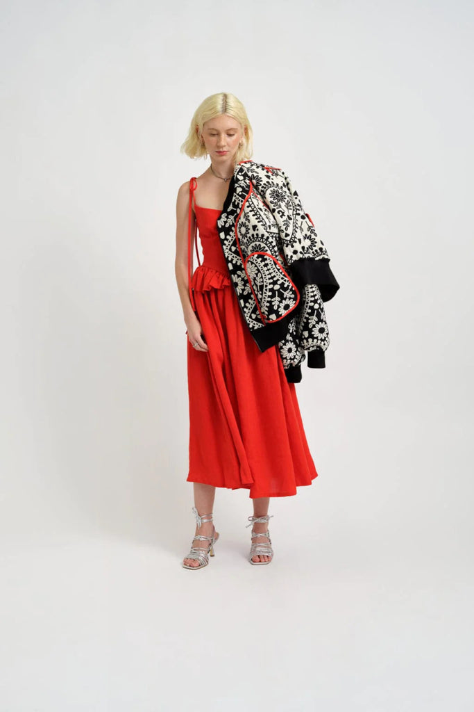 Eliza Faulkner Tessa Dress (Red Linen) - Victoire BoutiqueEliza FaulknerDresses Ottawa Boutique Shopping Clothing