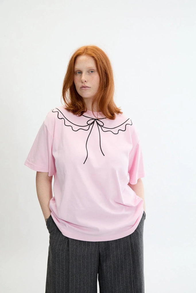 Eliza Faulkner Trompe L'Oeil Tee - Pink (In Store) - Victoire BoutiqueEliza FaulknerTops Ottawa Boutique Shopping Clothing