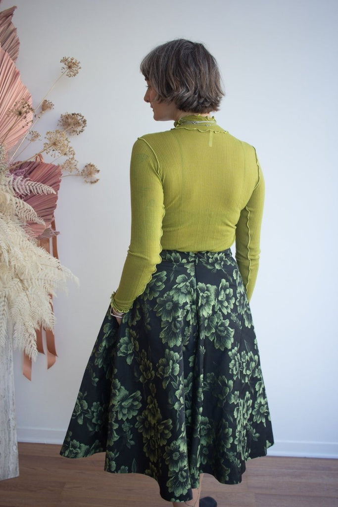 Eliza Faulkner Winnie Skirt - Green Floral (Online Exclusive) - Victoire BoutiqueEliza FaulknerSkirts Ottawa Boutique Shopping Clothing