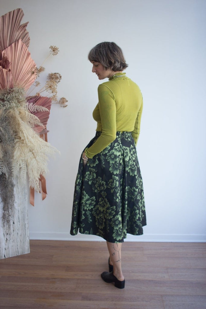 Eliza Faulkner Winnie Skirt - Green Floral (Online Exclusive) - Victoire BoutiqueEliza FaulknerSkirts Ottawa Boutique Shopping Clothing