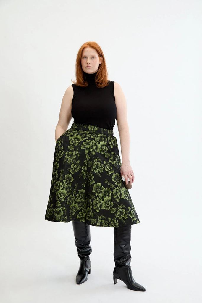 Eliza Faulkner Winnie Skirt - Green Floral (Online Exclusive) - Victoire BoutiqueEliza FaulknerSkirts Ottawa Boutique Shopping Clothing