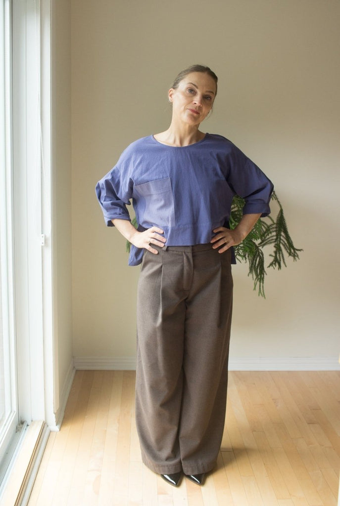 Eve Gravel Aneto Top - Blueberry or Spirulina (Pre - Order) - Victoire BoutiqueEve GravelTops Ottawa Boutique Shopping Clothing