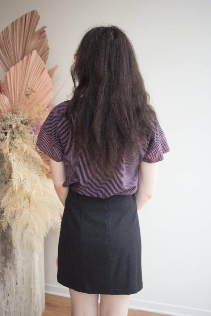 Eve Gravel Apoline Shirt - Navy/Burgundy (Pre - Order) - Victoire BoutiqueEve GravelShirts & Tops Ottawa Boutique Shopping Clothing