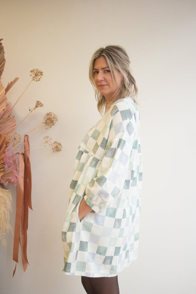 Eve Gravel Arty Dress - Chess Line (In - Store) - Victoire BoutiqueEve GravelDresses Ottawa Boutique Shopping Clothing