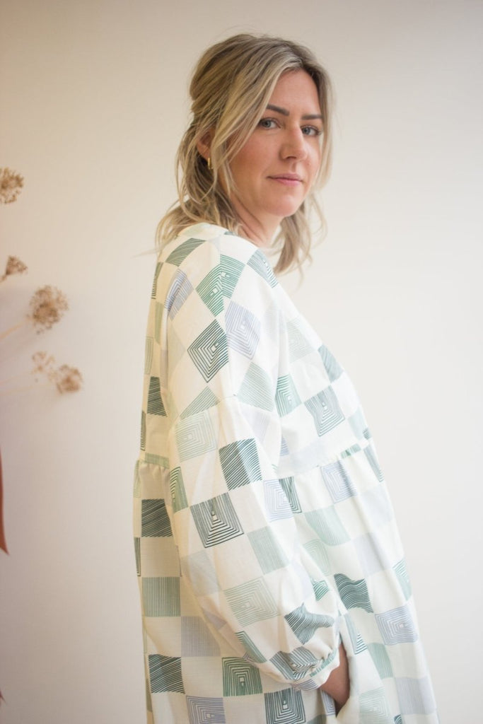 Eve Gravel Arty Dress - Chess Line (In - Store) - Victoire BoutiqueEve GravelDresses Ottawa Boutique Shopping Clothing