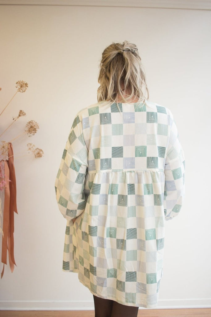 Eve Gravel Arty Dress - Chess Line (In - Store) - Victoire BoutiqueEve GravelDresses Ottawa Boutique Shopping Clothing