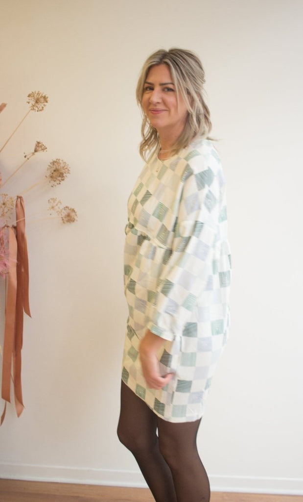 Eve Gravel Arty Dress - Chess Line (In - Store) - Victoire BoutiqueEve GravelDresses Ottawa Boutique Shopping Clothing