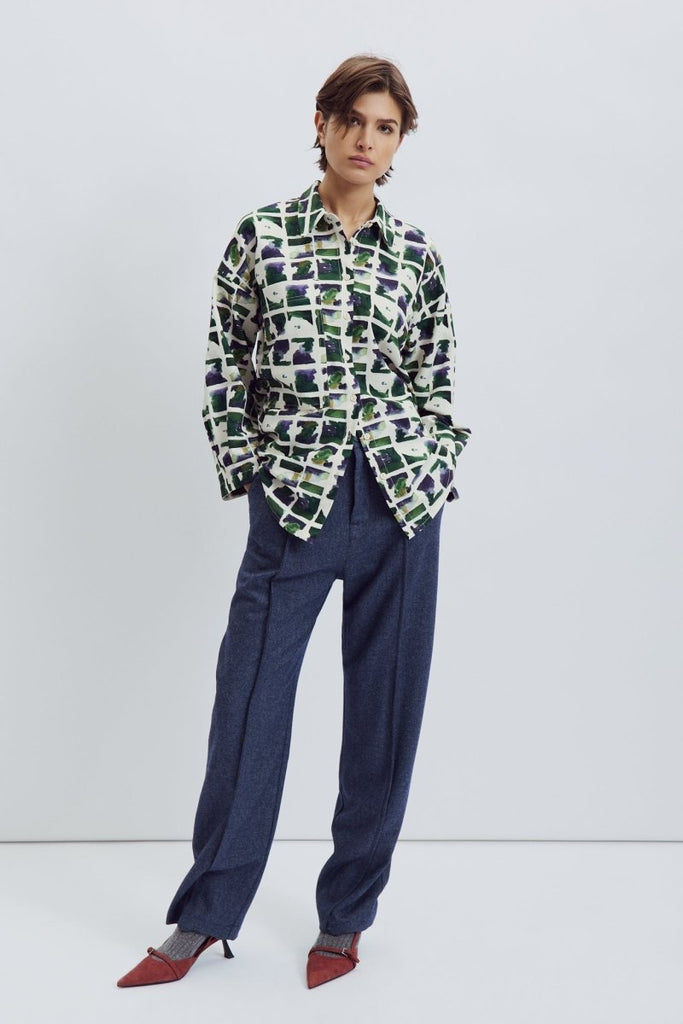 Eve Gravel Celeste Top - Chess Lines or Earth (Pre - Order) - Victoire BoutiqueEve GravelShirts & Tops Ottawa Boutique Shopping Clothing