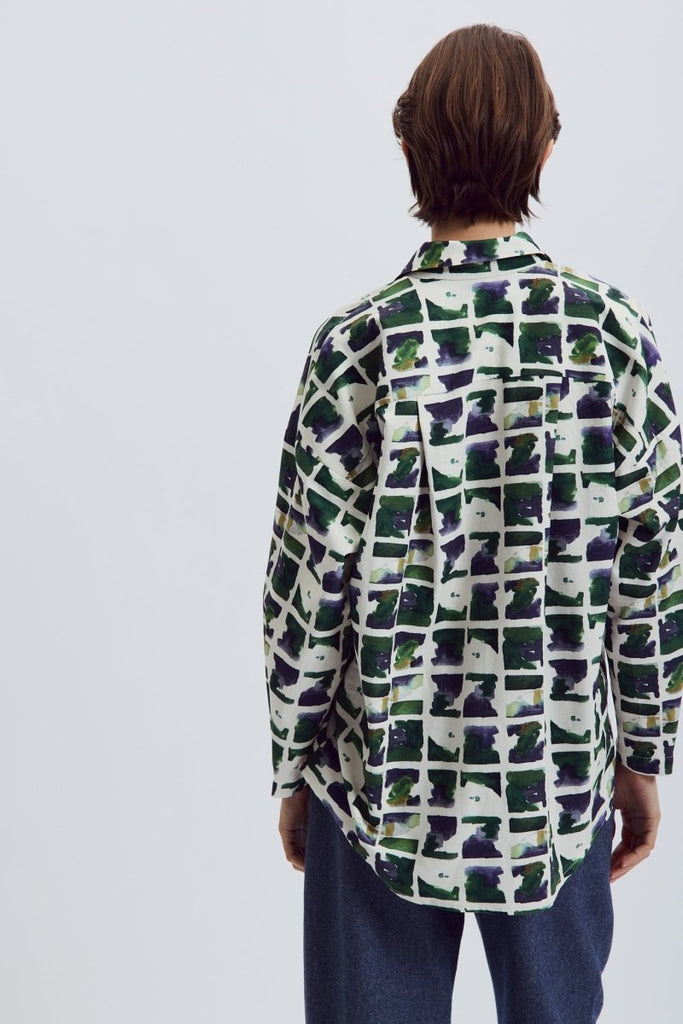 Eve Gravel Celeste Top - Chess Lines or Earth (Pre - Order) - Victoire BoutiqueEve GravelShirts & Tops Ottawa Boutique Shopping Clothing