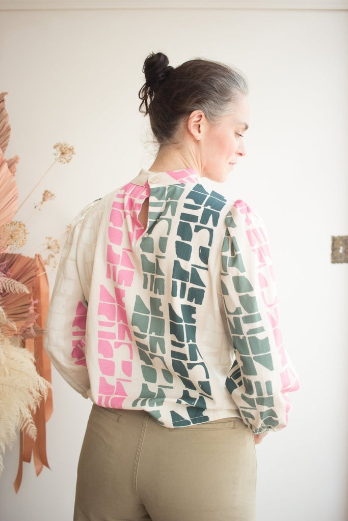 Eve Gravel Connie Top - Blue or Pink Totem (Online Exclusive) - Victoire BoutiqueEve GravelShirts & Tops Ottawa Boutique Shopping Clothing