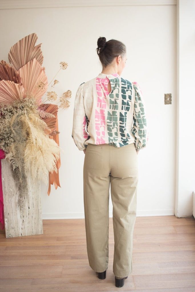 Eve Gravel Connie Top - Blue or Pink Totem (Online Exclusive) - Victoire BoutiqueEve GravelShirts & Tops Ottawa Boutique Shopping Clothing