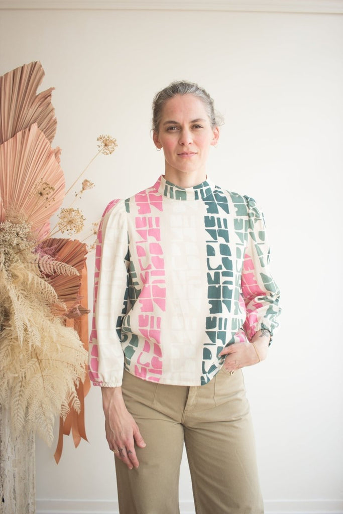 Eve Gravel Connie Top - Blue or Pink Totem (Online Exclusive) - Victoire BoutiqueEve GravelShirts & Tops Ottawa Boutique Shopping Clothing