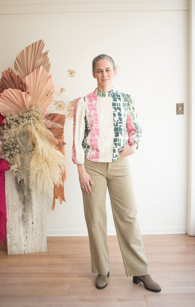 Eve Gravel Connie Top - Blue or Pink Totem (Online Exclusive) - Victoire BoutiqueEve GravelShirts & Tops Ottawa Boutique Shopping Clothing