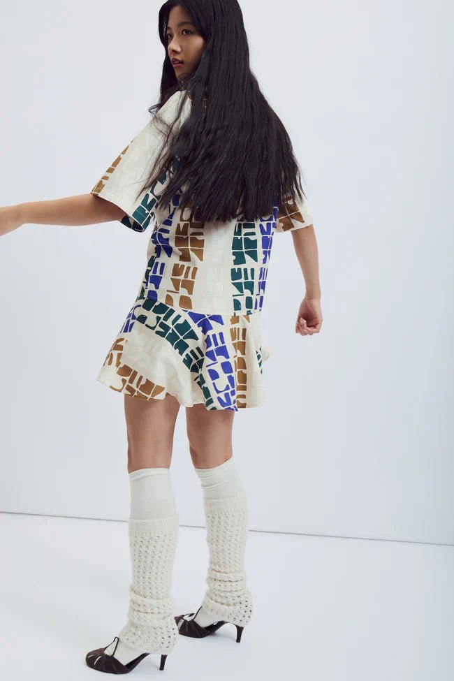 Eve Gravel Dalia Dress - Blue or Pink Totem (Online Exclusive) - Victoire BoutiqueEve GravelDresses Ottawa Boutique Shopping Clothing