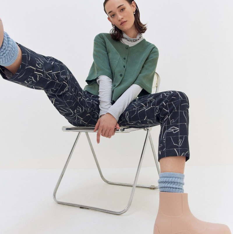 Eve Gravel Edgar Pants (Navy Blue/White) - XS - Victoire BoutiqueEve GravelBottoms Ottawa Boutique Shopping Clothing