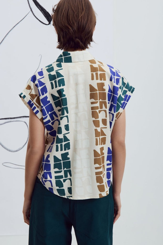 Eve Gravel Jahana Top - Pink or Blue Totem (Pre - Order) - Victoire BoutiqueEve GravelShirts & Tops Ottawa Boutique Shopping Clothing