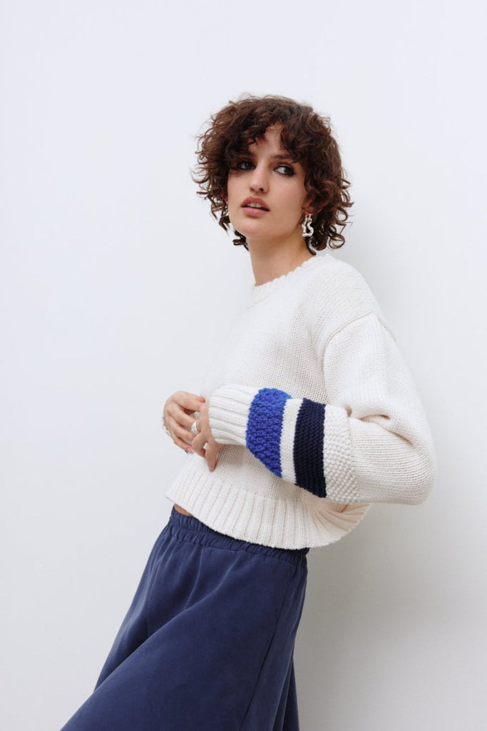 Eve Gravel Jaya Sweater - Ivory (Online Exclusive) - Victoire BoutiqueEve GravelTops Ottawa Boutique Shopping Clothing