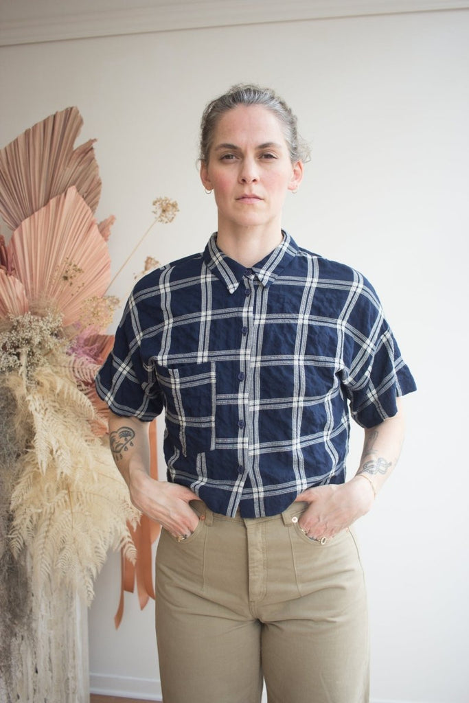 Eve Gravel Jetta Top - Khaki/Cream or Navy/Cream (Pre - Order) - Victoire BoutiqueEve GravelShirts & Tops Ottawa Boutique Shopping Clothing