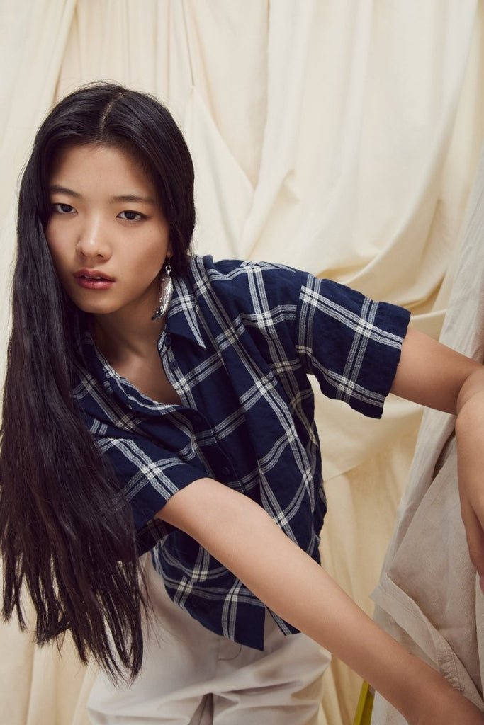 Eve Gravel Jetta Top - Khaki/Cream or Navy/Cream (Pre - Order) - Victoire BoutiqueEve GravelShirts & Tops Ottawa Boutique Shopping Clothing